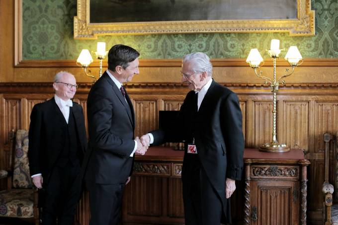 Slovenian President Borut Pahor received by Queen Elizabeth II